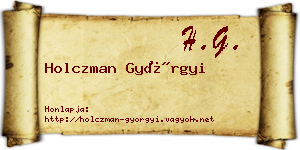 Holczman Györgyi névjegykártya